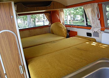 1973 VW Westfalia Camper Bus Interior